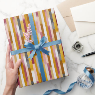 Wasserfarbene vertikale Streifen nahtlos Geschenkpapier