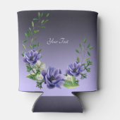 Wasserfarbene violette Blumen können kühler werden Dosenkühler (Rückseite)