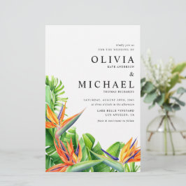 Wasserfarbene Vögel des Paradieses Einladung zur H