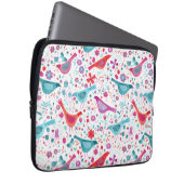 Wasserfarbene Vögel im Garten der Blume Malerei Laptopschutzhülle (Vorne Rechts)