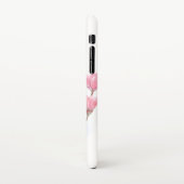 Wasserfarbene Vögel in Magnolienbaum mit Namen iPhone Hülle (Linke Seite)