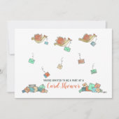 Wasserfarbene Vögel liefern E-Mail-Kartendusche Karte (Vorderseite)