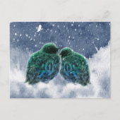 Wasserfarbene Vögel Postkarte, Kunst der Kunst Postkarte (Vorderseite)