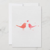 Wasserfarbene Vögel Save the Date (Rückseite)