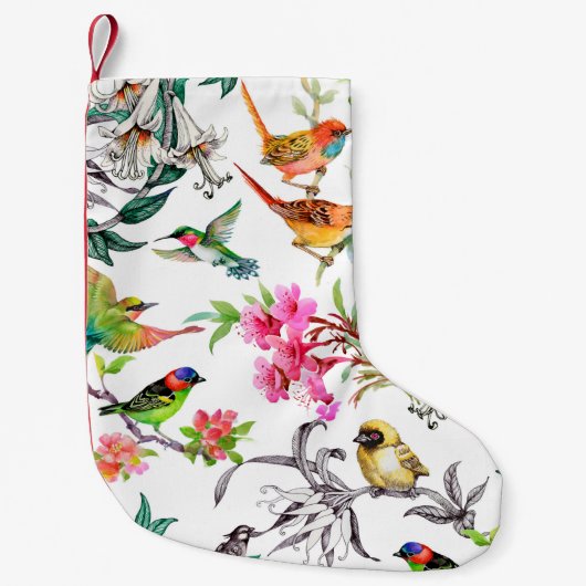 Wasserfarbene, von Hand gezeichnete, nahtlose Must Kleiner Weihnachtsstrumpf (Vorderseite)