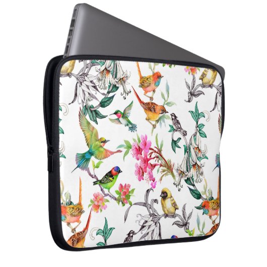 Wasserfarbene, von Hand gezeichnete, nahtlose Must Laptopschutzhülle (Vorne Rechts)