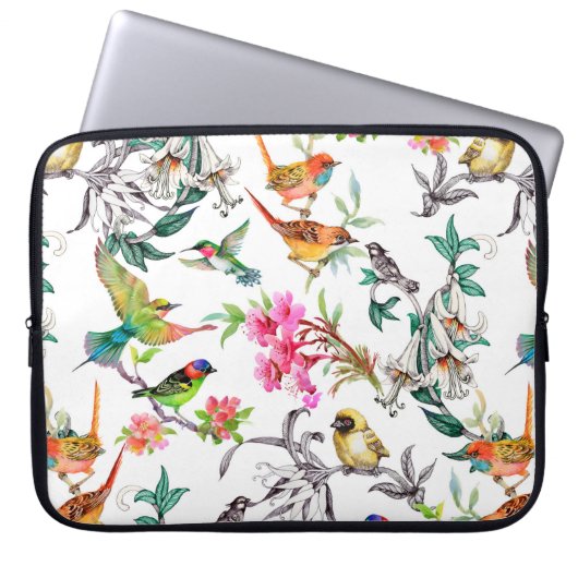 Wasserfarbene, von Hand gezeichnete, nahtlose Must Laptopschutzhülle (Vorderseite)