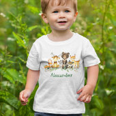 Wasserfarbene Waldtiere Baby T-shirt