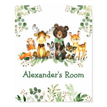 Wasserfarbene Waldtiere Bow Greenerie