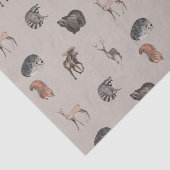 Wasserfarbene Waldtiere - Hirsche, Bären, Eichhörn Seidenpapier (Ausschnitt)