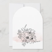 Wasserfarbene Wasserfarben mit eleganter schwarzer Einladung (Rückseite)