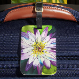 Wasserfarbene Wasserlilie Kunst Gepäckanhänger