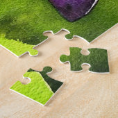 Wasserfarbene Wasserlilie Kunst Puzzle (Seite)