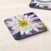 Wasserfarbene Wasserlilie schöne Kunst Getränkeuntersetzer (Linke Seite)