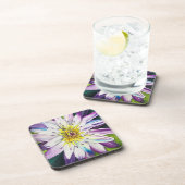 Wasserfarbene Wasserlilie schöne Kunst Getränkeuntersetzer (Rechte Seite)