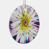 Wasserfarbene Wasserlilie schöne Kunst Keramik Ornament (Rechts)