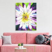 Wasserfarbene Wasserlilie schöne Kunst Leinwanddruck (Insitu (Wohnzimmer))