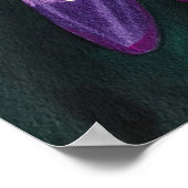 Wasserfarbene Wasserlilie schöne Kunst Poster (Ecke)