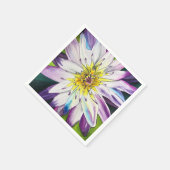 Wasserfarbene Wasserlilie schöne Kunst Serviette (Ecke)