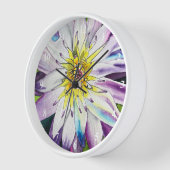 Wasserfarbene Wasserlilie schöne Kunst Uhr (Winkel)