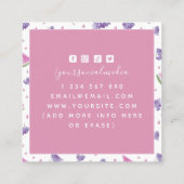 Wasserfarbene Wassermelone Ernährungsberaterin Quadratische Visitenkarte (Rückseite)