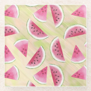 Wasserfarbene Wassermelone Pinacoteca comunale Cas Glasuntersetzer