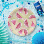 Wasserfarbene Wassermelone Pinacoteca comunale Cas Pappteller (Party)