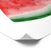 Wasserfarbene Wassermelone Tropische Sommerfrüchte Poster (Ecke)