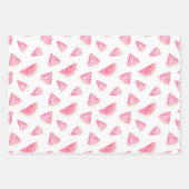 Wasserfarbene Wassermelone und Streifen Muster Geschenkpapier Set (Vorderseite 3)