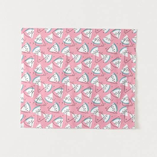 Wasserfarbene Wassermelonen Wandteppich (Vorderseite (Horizontal))