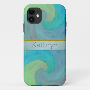 Wasserfarbene Wave Türkis Grüne Personalisierte Ku Case-Mate iPhone Hülle