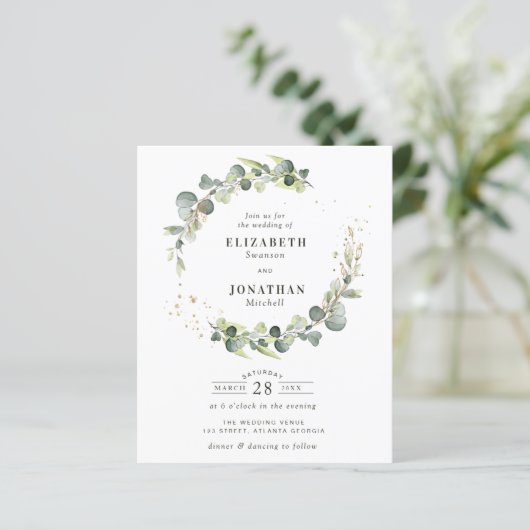 Wasserfarbene Weinkreide Einladung (Stehend Vorderseite)