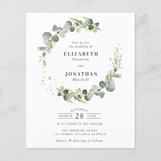 Wasserfarbene Weinkreide Einladung (Vorderseite)