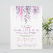 Wasserfarbene Weinreben nach der Hochzeitsfeier Einladung (Stehend Vorderseite)