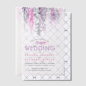 Wasserfarbene Weintraube Rosa lila graue Hochzeit Pergament Einladungen (Versetzt (Einladung))