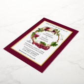 Wasserfarbene Weintrauben Blumenstrauß Burgund Gol Folieneinladung (Gedreht)