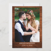 Wasserfarbene Weintrauben Foto Hochzeit von Waldbr Einladung (Rückseite)