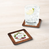 Wasserfarbene Weintrauben Weintrauben Weinname Getränkeuntersetzer (Rechte Seite)