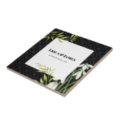 Wasserfarbene weiße Schneeröcke und Laurel Damask Fliese (Seite)