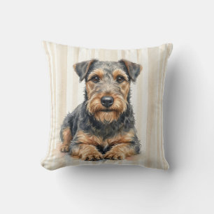 Wasserfarbene Welsh-Terrier-Kissenhülle Kissen