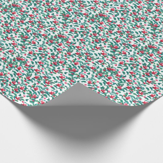 Wasserfarbene Wildbeeren, nahtloses Muster. Geschenkpapier (Ecke)