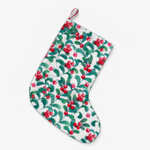 Wasserfarbene Wildbeeren, nahtloses Muster. Kleiner Weihnachtsstrumpf (Vorderansicht (hängend))