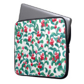 Wasserfarbene Wildbeeren, nahtloses Muster. Laptopschutzhülle (Vorderseite Links)