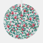 Wasserfarbene Wildbeeren, nahtloses Muster. Ornament Aus Glas (Vorderseite)