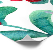 Wasserfarbene Wildbeeren, nahtloses Muster. Poster (Ecke)