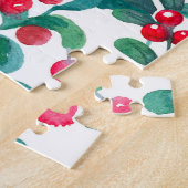 Wasserfarbene Wildbeeren, nahtloses Muster. Puzzle (Seite)