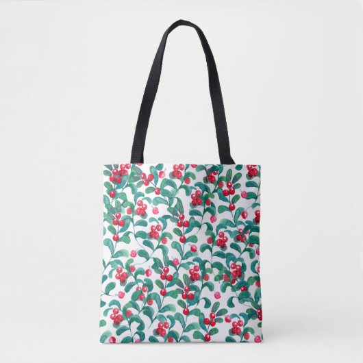 Wasserfarbene Wildbeeren, nahtloses Muster. Tasche (Vorderseite)