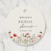 Wasserfarbene Wildblume bedeutet Brautparty zu sei Geschenkanhänger (Vorderseite)