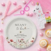 Wasserfarbene Wildblume bedeutet Brautparty zu sei Pappteller (Party)