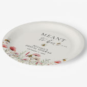 Wasserfarbene Wildblume bedeutet Brautparty zu sei Pappteller (Schrägansicht)